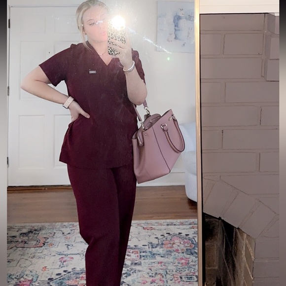 Figs Other - Burgundy Women’s FIGS Scrub Set